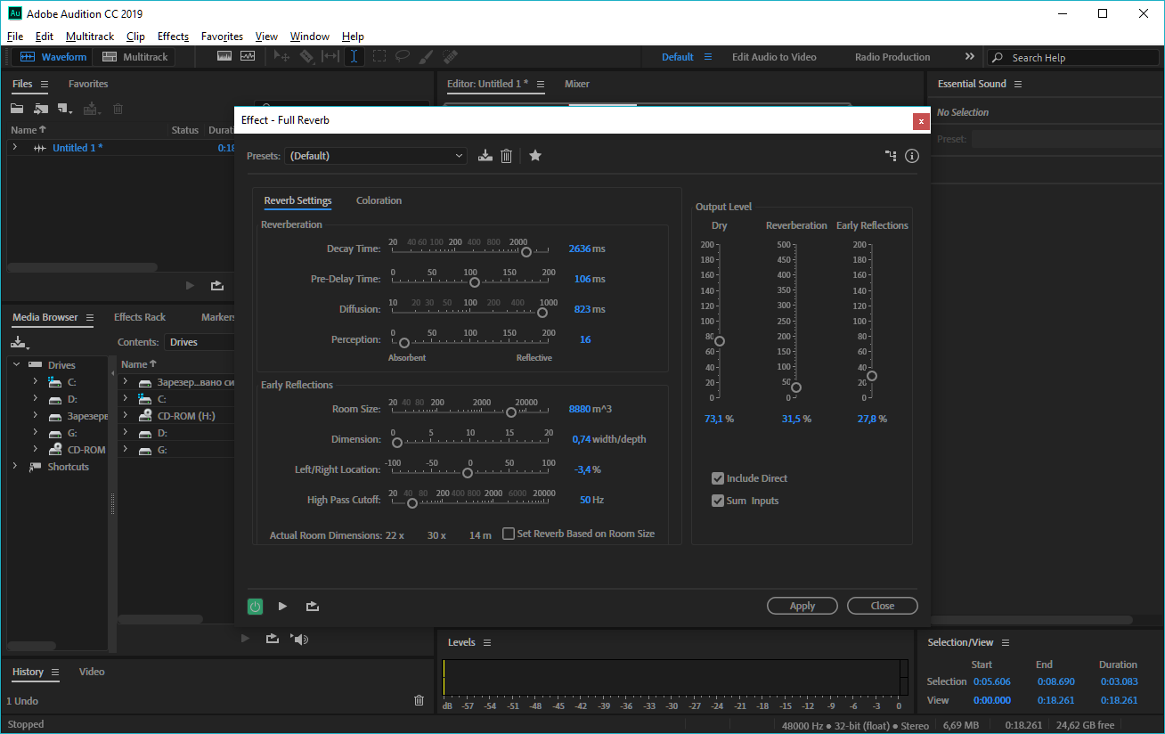 Зачем нужны эффекты реального времени adobe audition